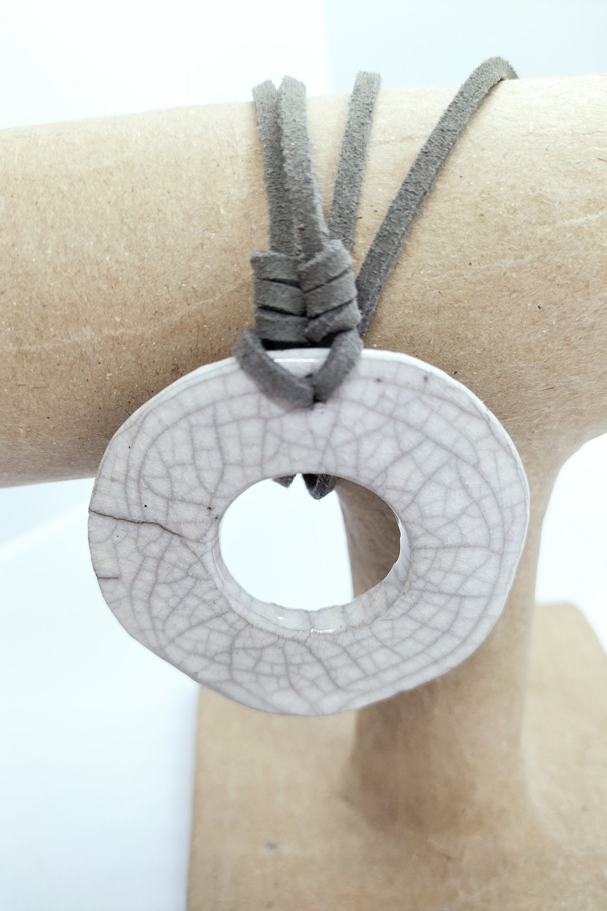 Raku ring necklace