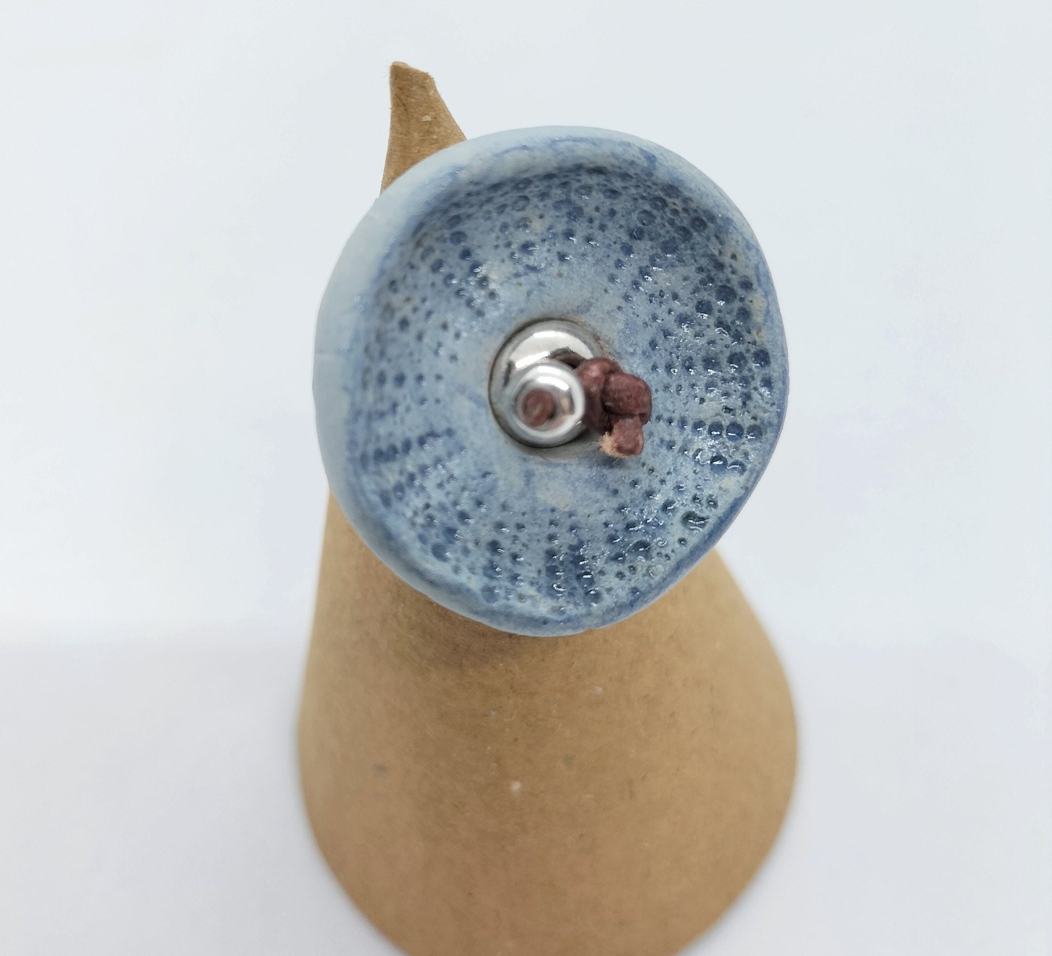 Blue Enameled Ceramic Ring - Etsy