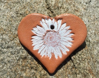 Clay heart pendant