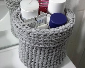For bathroom storage basket