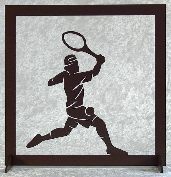 Tennis, Cadre Silhouette en Bois Découpé