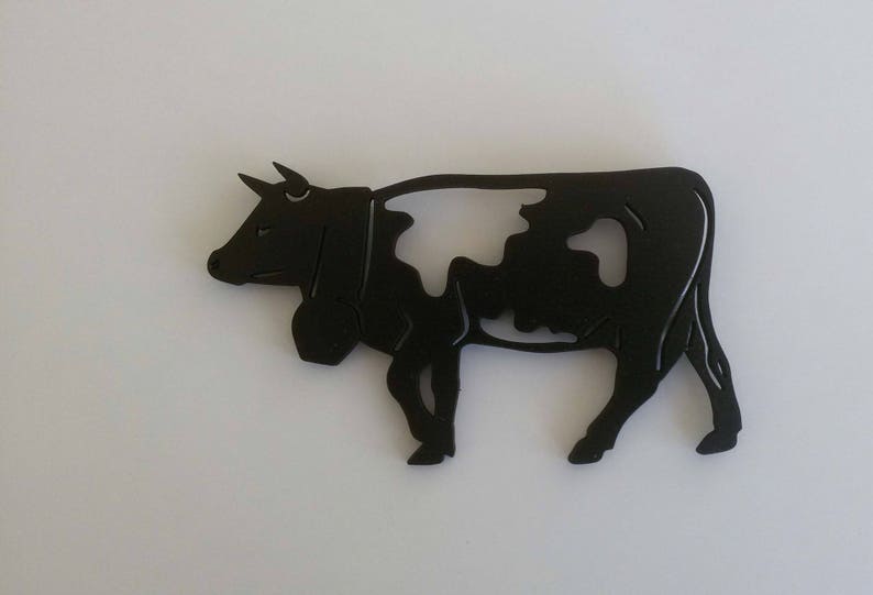 Vache style poya, en bois découpé et peint image 1