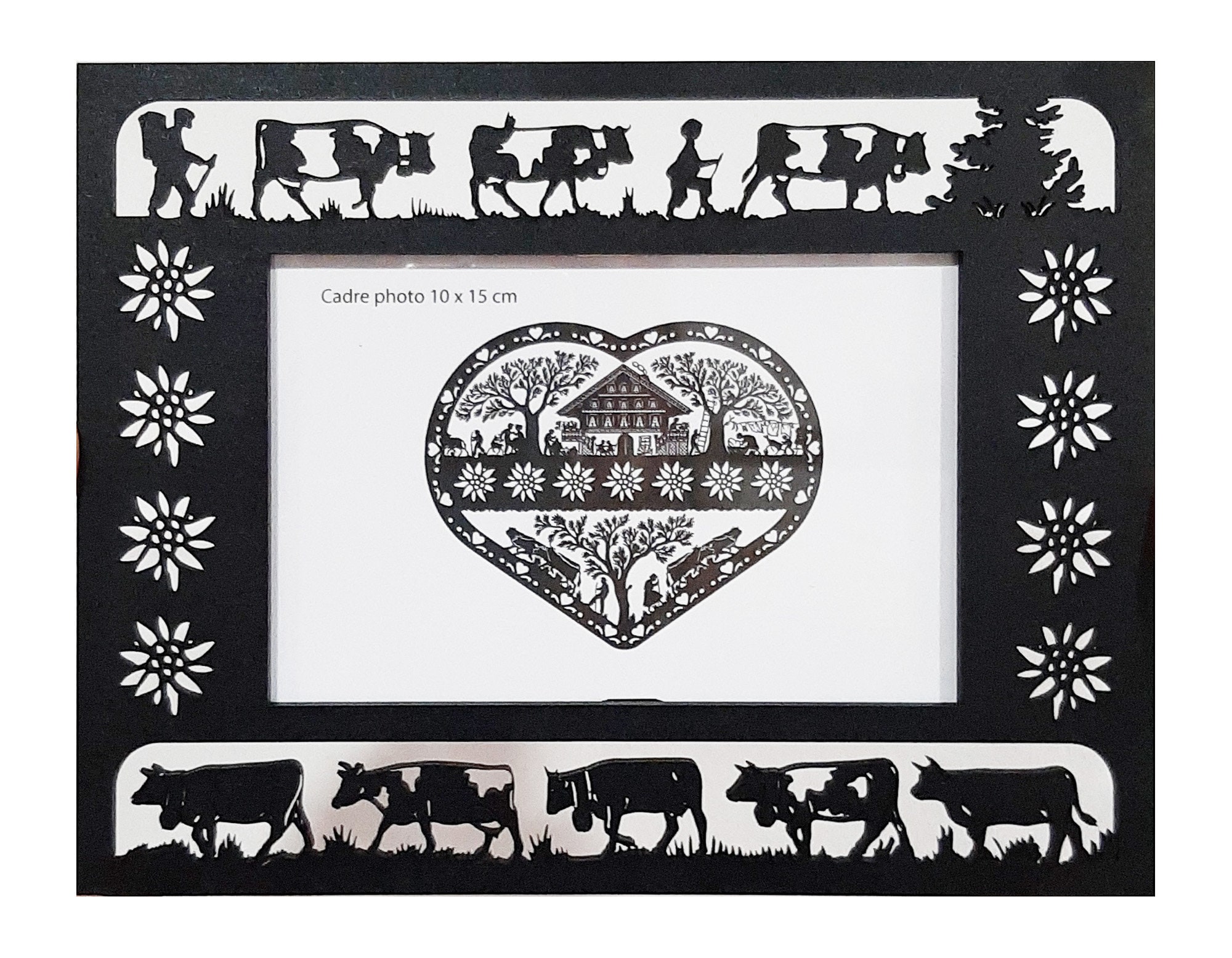 Cadre Photo Poya en Bois Découpé