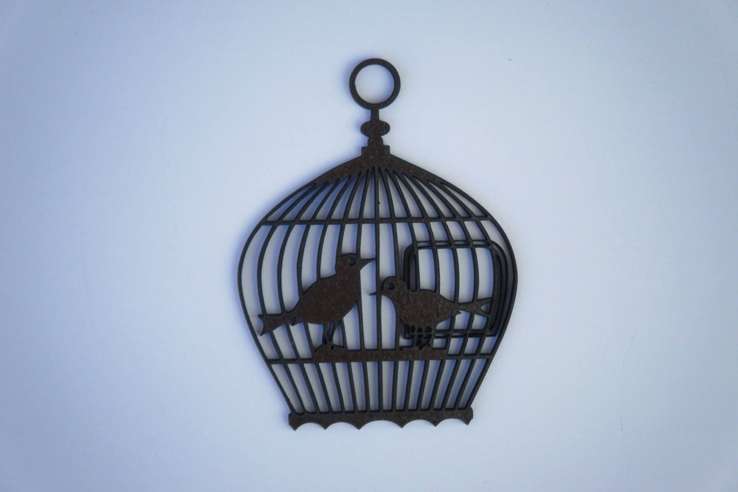 Mini Cage à Oiseaux, Silhouette en Bois Découpé