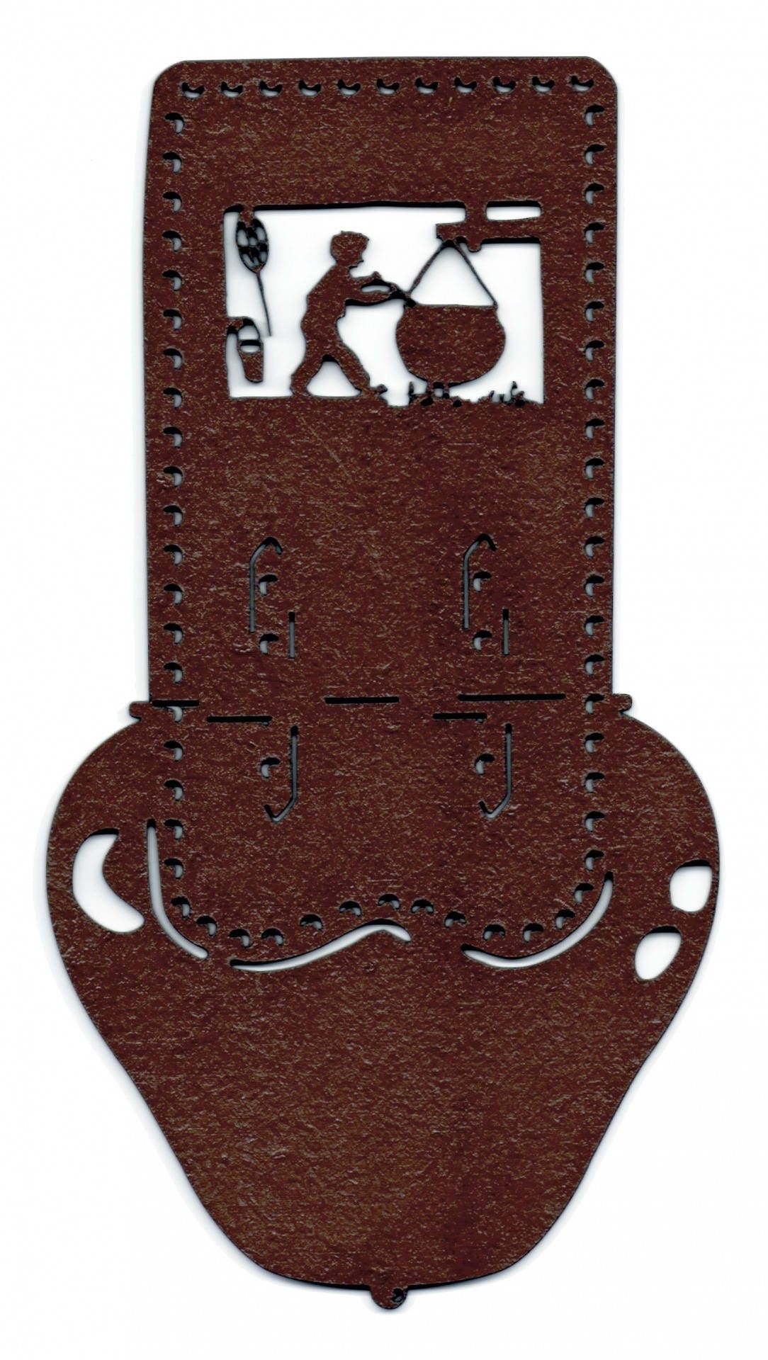 Cloche, Sonnaille en Bois Découpé Pour Décoration Murale