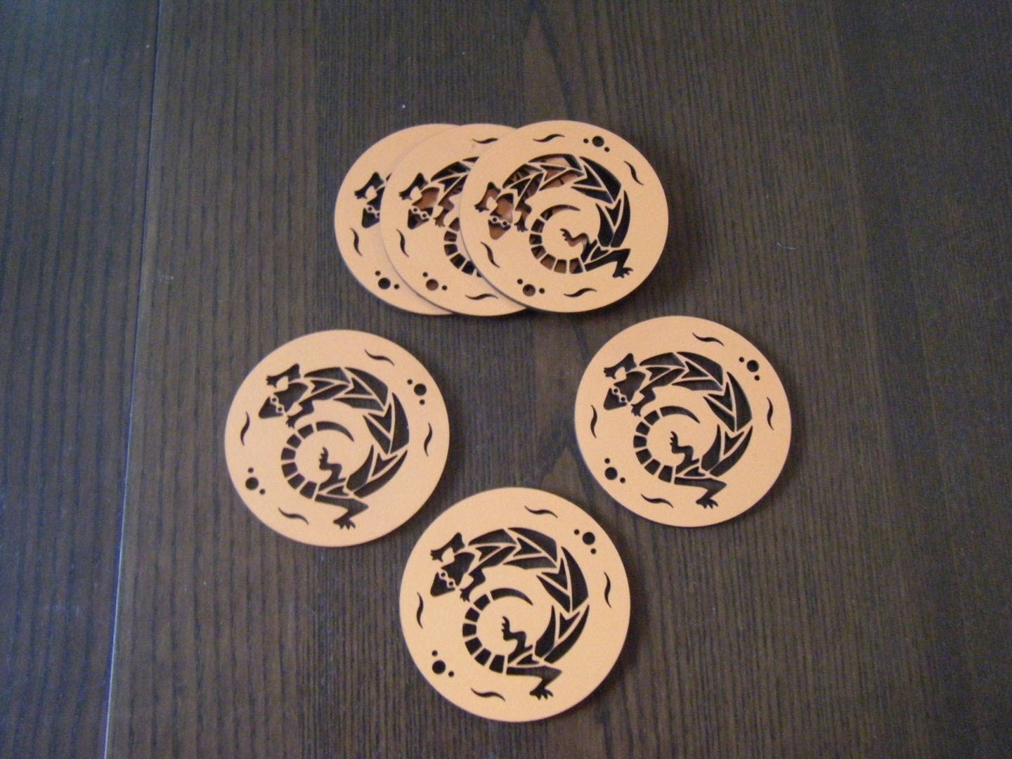 Sous-Verres Gécos en Bois Découpé