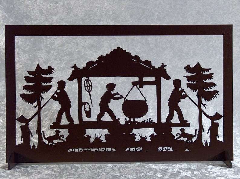 Cheesemaker, cutout wooden silhouette frame 50x30 image 1
