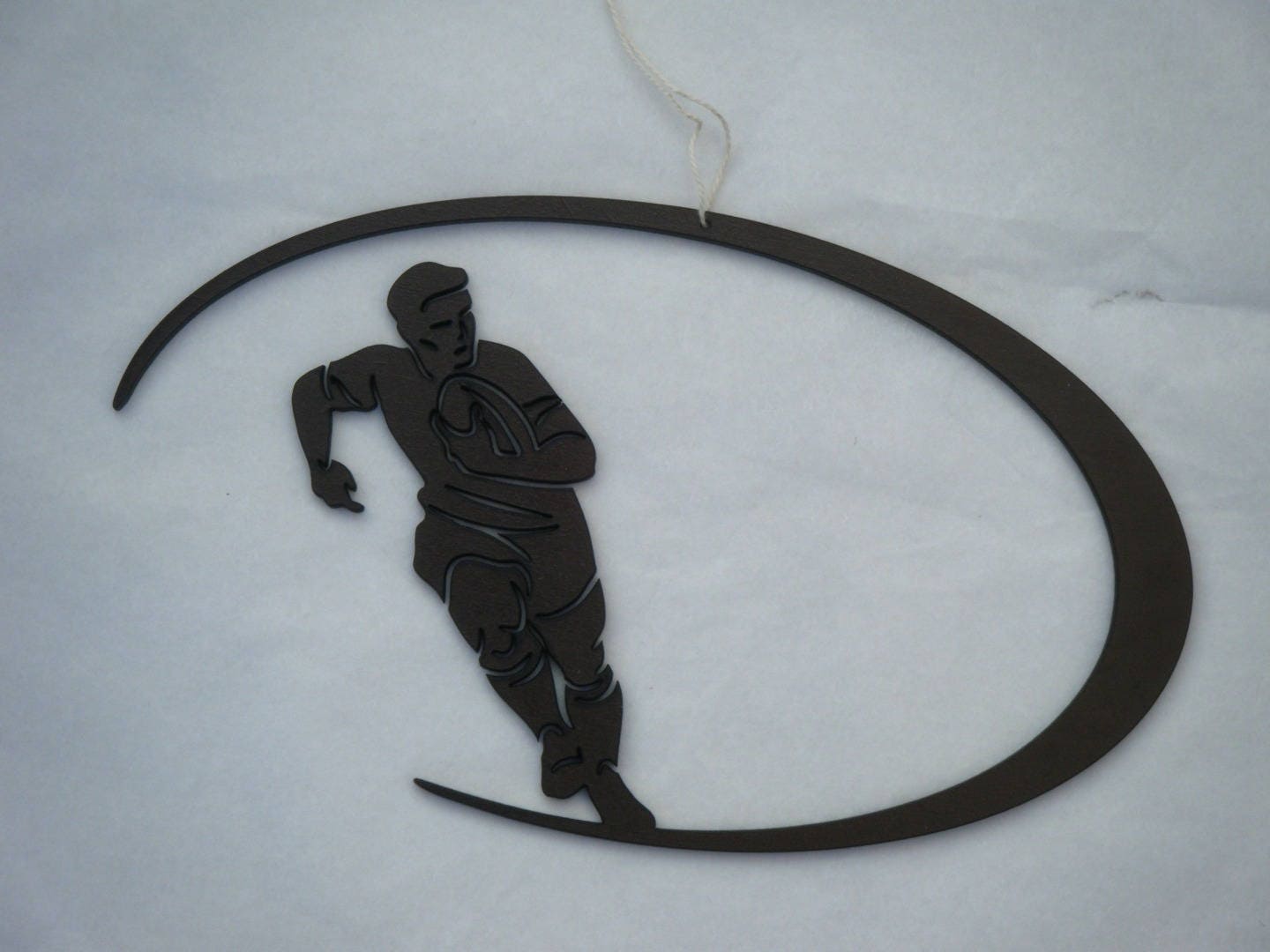 Rugby, Joueur, Silhouette en Bois Découpé