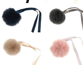 Fourrure artificielle Pompom Boule Fluffy Charms agréable pour Chapeaux Sac Chaussures Bonnets 12PCS Vêtements Accessoires 