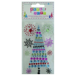 Gemme adesive Adesivo con strass Tema natalizio - Merry Magic / Strass fantasia natalizia per decorazioni per la realizzazione di biglietti di scrapbooking