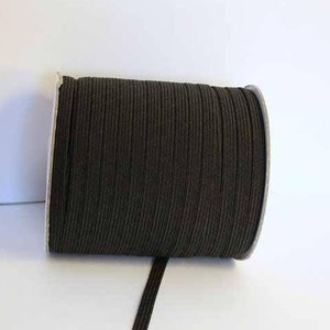 Flat Sewing Elastic 7mm Black x 5 Meter or x 10 Meter / Flexible Elastic Ribbon / Sewing Haberdashery image 2