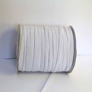 Flat Sewing Elastic 5mm White x 5 Meter or x 10 Meters / Soft Elastic Ribbon / Couture Haberdashery image 2