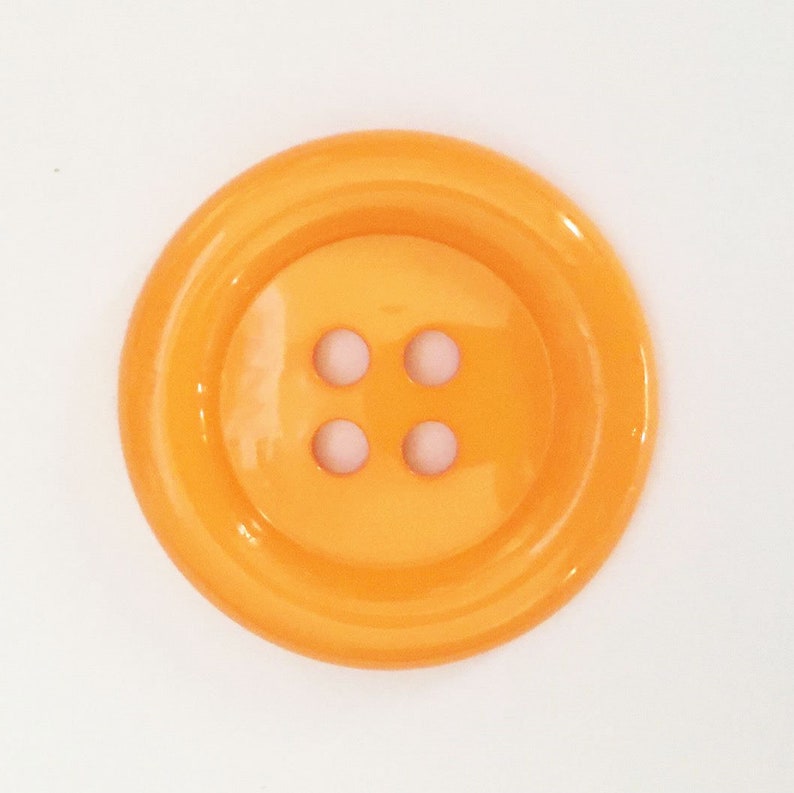 Gros Boutons Clown Diamètre 38 50 ou 63mm Couleur au Choix Vendu à l'unité / Bouton de Grande Diamètre Couture Déguisement Customisation Orange