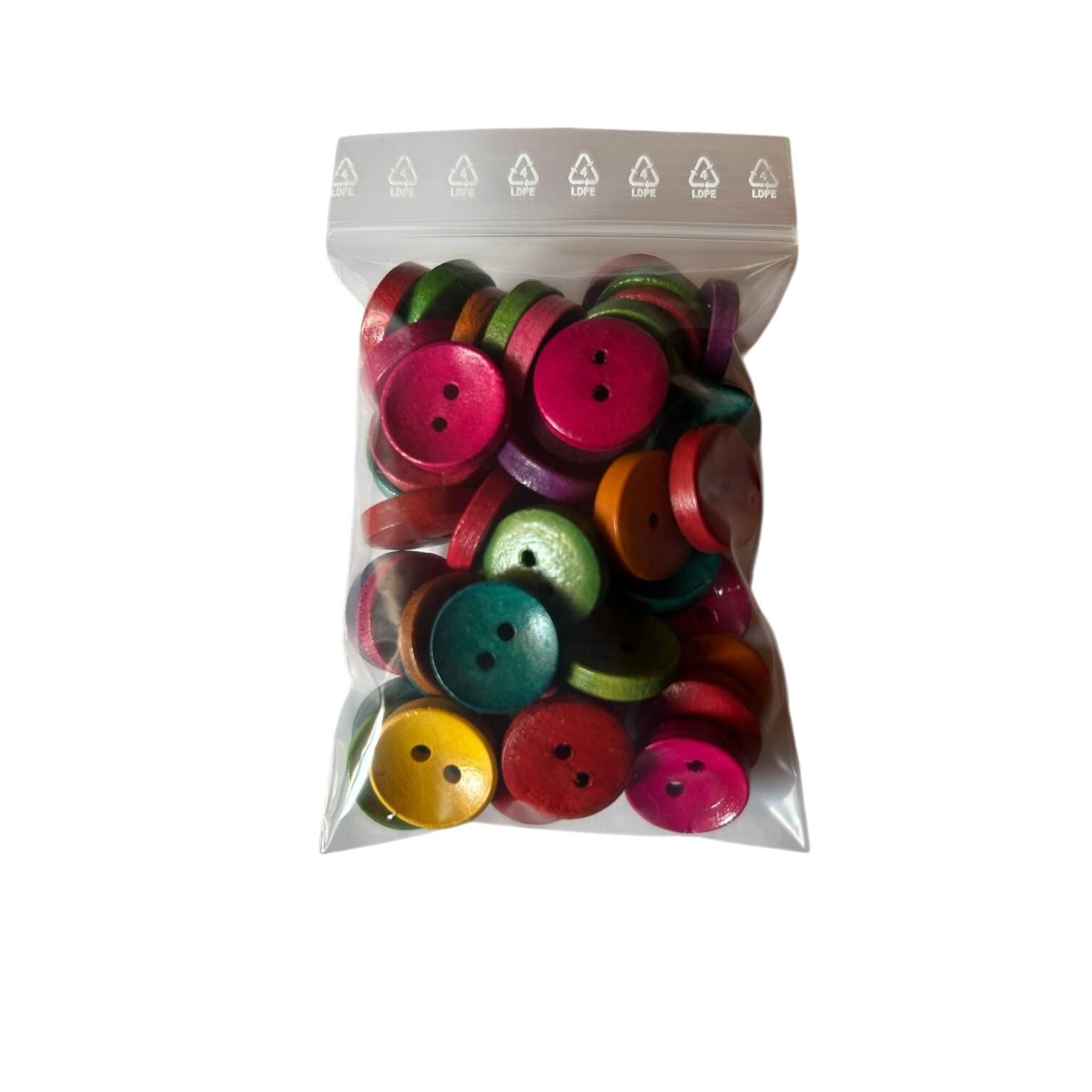 15mm/20mm/25mm Natuur Kleur Houten Knoppen voor Craft Ronde Naaien 4-Gaten Knop Scrapbook Diy Woondecoratie Accessoires, Natuur Kleur, 25mm 50 stks