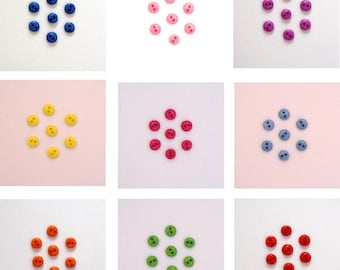 20er Pack Miniknöpfe 6mm - Farbe nach Wahl / Scrapbooking, Nähen, Dekoration
