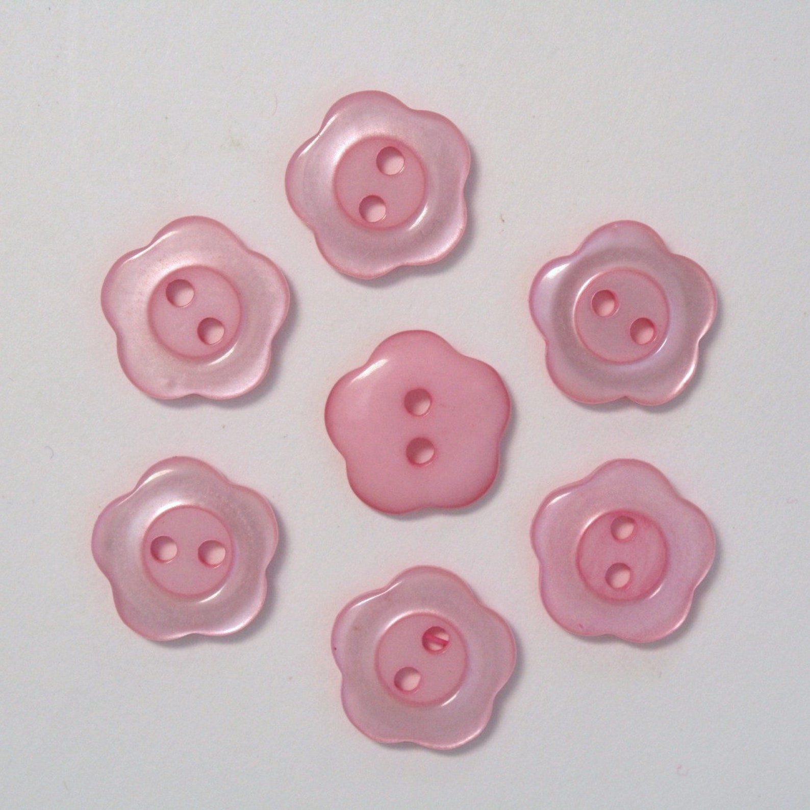 Lot De 10 Boutons Fleur 12mm Multicolores – Résine, Pour Couture Et Créa