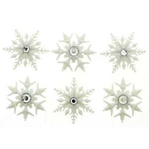 Collezione natalizia con bottoni 3D Dress It Up - Fiocco di neve fantasia - Fiocchi di neve fantasia
