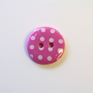 Boutons Fantaisie à Pois 15mm Couleur au Choix Lot de 6 / Bouton de Couture à Pois / Bouton Fantaisie / Mercerie Cerise