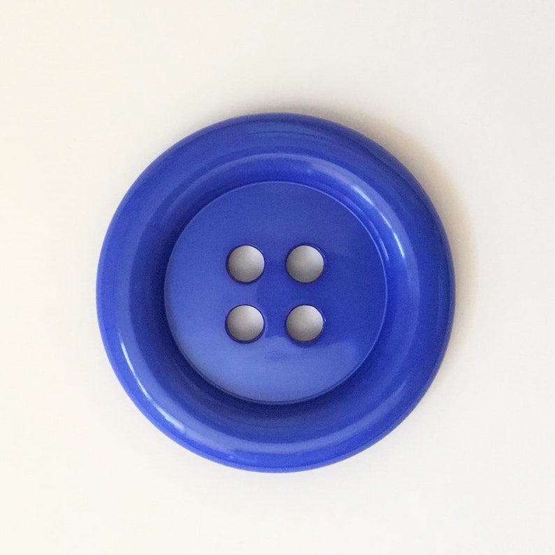 Large Clown Buttons Diameter 38 50 or 63mm Choice of Colour Sold Individually / Large Sewing Button for Customization Fancy Dress Decoration Bleu Roi