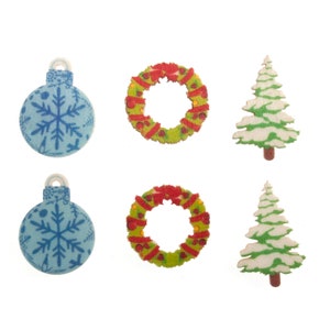 Formes Décoratifs en Bois Autocollant Noël Assorti Couronne, Sapin, Boule - Embellissement Noël - Embellissement Noël - Embellissement Noël