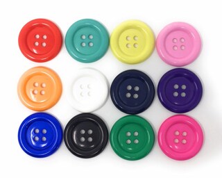 Bottoni In Resina Grandi 38 Mm - 30 Pezzi Multicolore 4 Fori - Per Cucito E Fai Da Te