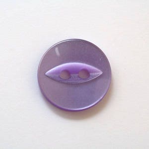 Lilac Fish Eye Button with 2 Holes Available in Diameter 11mm or 14mm Sewing Button and Haberdashery