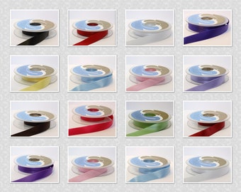Double-Sided Satin Ribbon 15mm - Sold in Two-Meter Lengths - Safisa Quality Brand