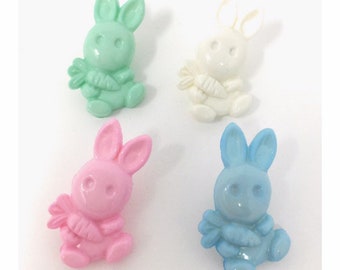 Lot de 6 x Bouton en Forme de Lapin Attache dos  Couleur aux Choix Boutons de Couture / Bouton Enfant / Layette  / Bouton Fantaisie