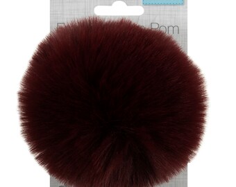 Avec Pression Pompon Imitation Fourrure Couleur Pompon Fourrure Pour Bonnet