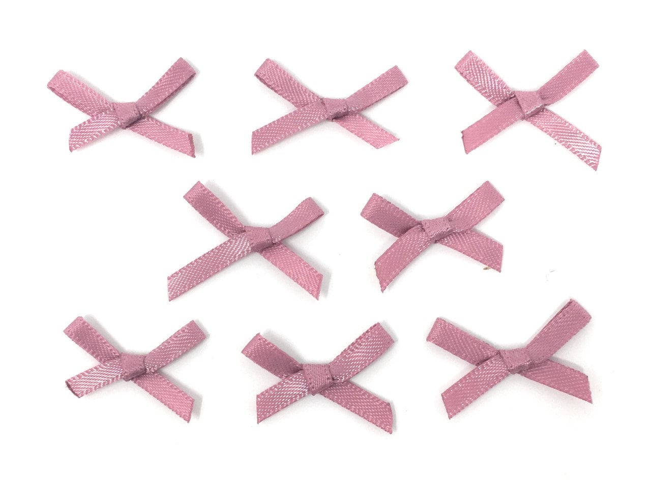 Rose Color Ribbon 25 X 3mm Satin Ribbon Bows - Dusty Rose Color Ribbon Embellishment for ...