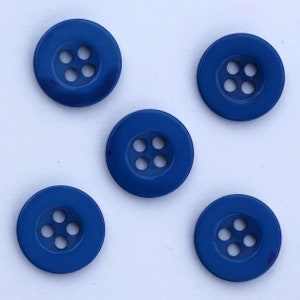 15mm Sewing Buttons with 4 Holes in Resin Lot and Color to Choose from / Sewing Button / Clasp Button / Scrapbooking and Sewing Buttons Bleu Roi
