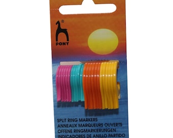 Open Marker Rings for Knitting - Set of 24 Pony Brand / Knitting Accessory / Knitting Supply