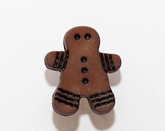 Gingerbread man knop 17 x 15mm: set van 10 fancy knoppen voor scrapbooking naaien/Kids knop/aangepaste knop