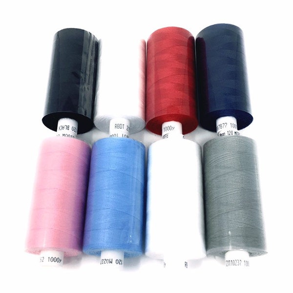 Moon Sewing Thread in Polyester 915 Meters Color of your choice / Spool of Sewing Thread / Sewing / Haberdashery