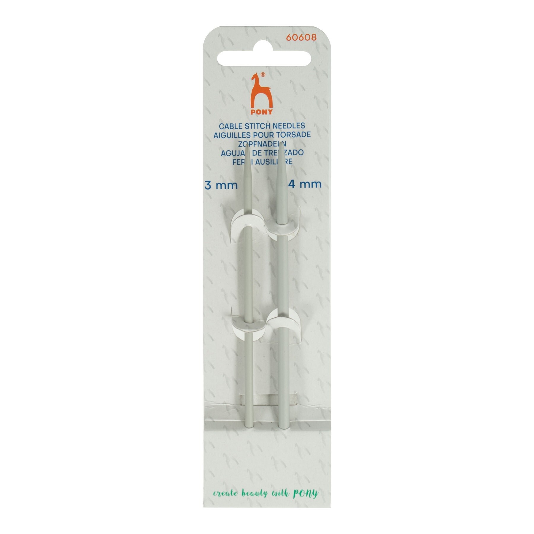 Cable Stitch Needle Small : 3.00 & 4.00mm Lot of Two Pony