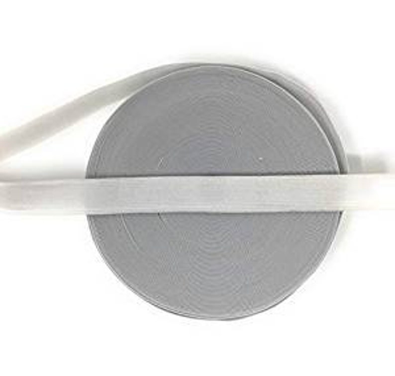 x 4 Meter or x 10 Meters Elastic Belt Flexible Couture Mercerie Elastic Plat Couture 25mm White Sold x 2 Meters