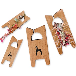 Pony  Wooden Yarn Bobbins - Rectangle Shaped - Small - Knitting Accessories