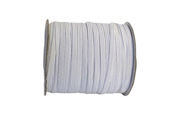 Flat Sewing Elastic 7mm White x 5 Meter or x 10 Meter / Flexible Elastic Ribbon / Sewing Haberdashery