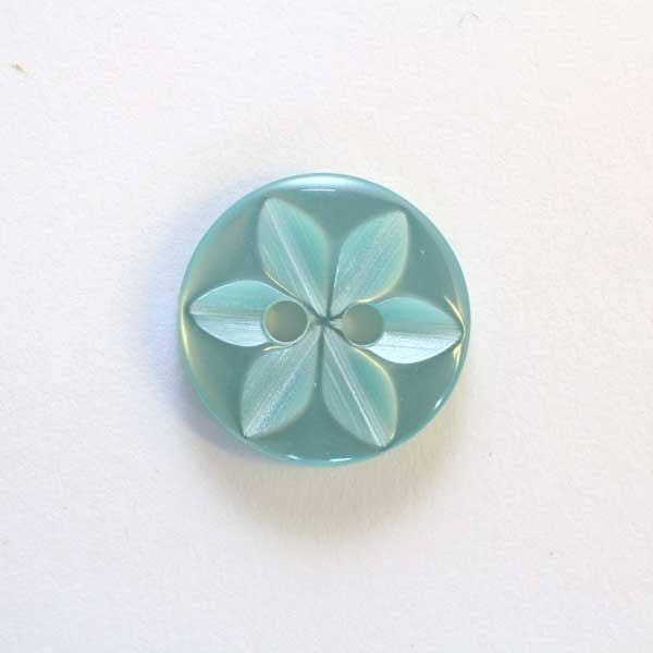 Bottone stella Aqua Color / Blu-Verde Disponibile in diametro 11mm o 14mm / Lotto a scelta / Bottone per cucire e merceria Bambino