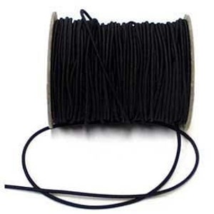 Elastic Rope / Elastic Thread 3mm Black Sold by 5 Meters / Elastic Cord / Couture Haberdashery image 2