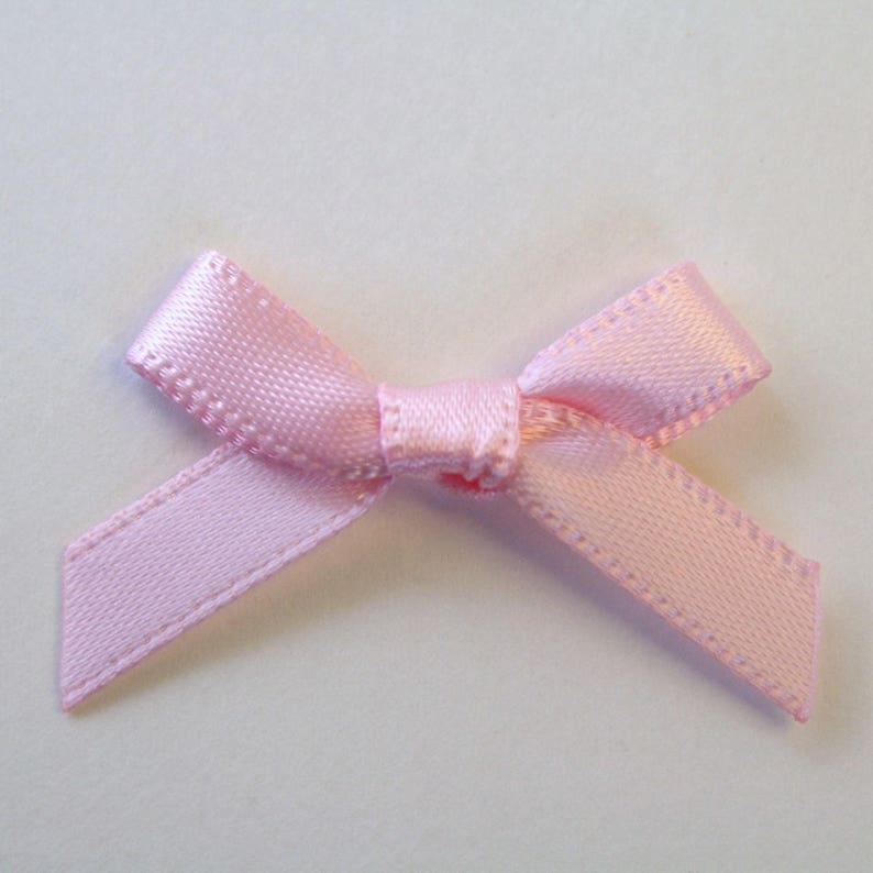 25 x Mini Ribbon Knots In Satin Color Light Pink Knot Satin / Etsy