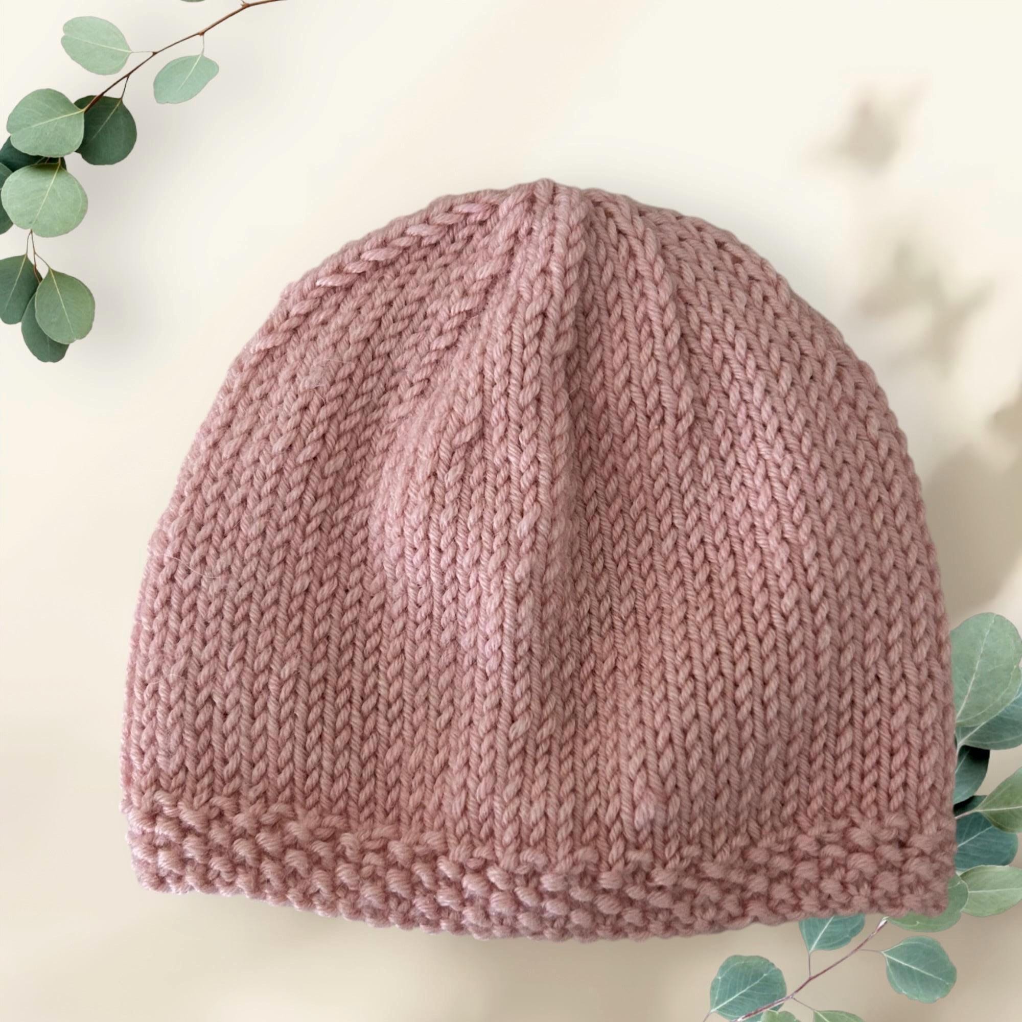 Bonnet De Naissance Bébé Fait Main En Laine Mérinos Cachemire Soie - France