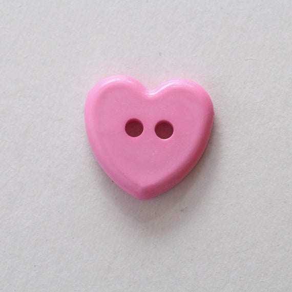 Lot de 10 Boutons Coeur 13mm Scrapbooking Couture Tricot Couleur au choix