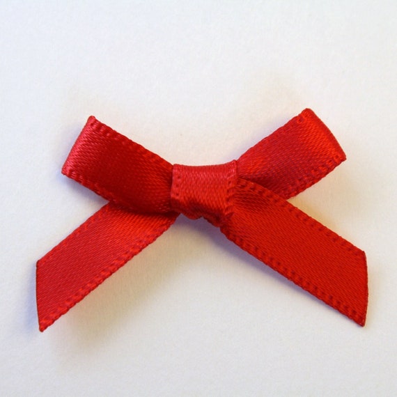 25 x Mini Satin Band Knoten Rote Farbe Satin Knoten / Band - Etsy.de