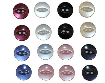Lot of 160 X Fisheye Buttons 11mm or 14mm - Lot S