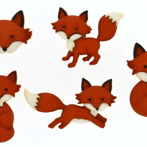 Dress It Up Outfoxed Buttons - Volpe / Bottoni per decorazioni Merceria Cucito Scrapbooking Album, Decorazione per torte / Bottoni eleganti
