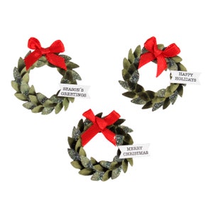 Embellissement Autocollant Noël - Couronne de Noël x 3 / Scrapbooking Carterie Décoration Loisir Créatif