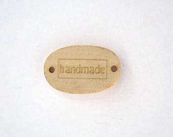 Boutons en Bois / Bouton Fantaisie Hand Made en Bois Naturel - Lot de 10 / Scrapbooking