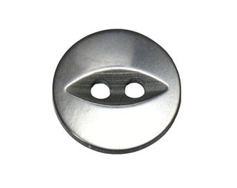 Gray Fish Eye Button with 2 Holes Available in Diameter 11mm 14mm Sewing Button and Haberdashery