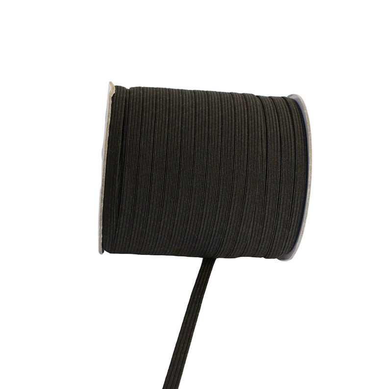 Flat Sewing Elastic 7mm Black x 5 Meter or x 10 Meter / Flexible Elastic Ribbon / Sewing Haberdashery image 1